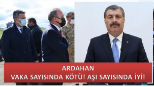 Ardahan,Vaka Sayısında Kötü! Aşı Sayısında İyi!