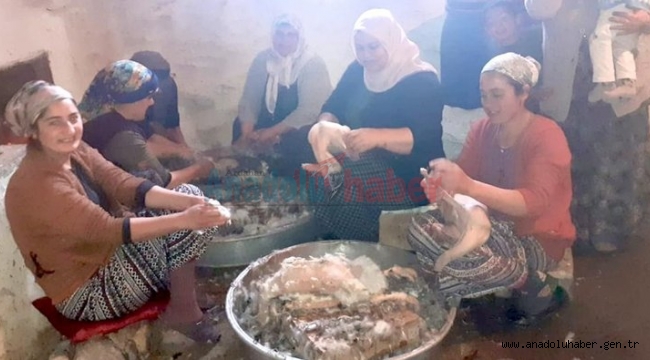Ardahan‘da kaz kesimine imece usulü