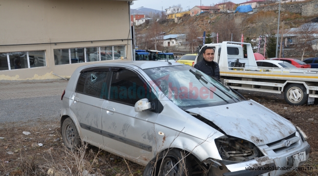 TAKLALAR ATAN ARAÇTAN, BURNU BİLE KANAMADAN ÇIKTI!