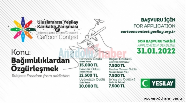 YEŞİLAY, KARİKATÜR YARIŞMASI DÜZENLİYOR.