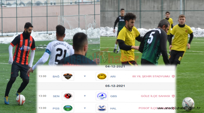 Ardahan amatör futbol liginde 4.hafta Programı