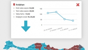 Haftalık vaka haritası açıklandı