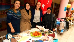 Posof'lu hanımlar el emeklerini sergiledi