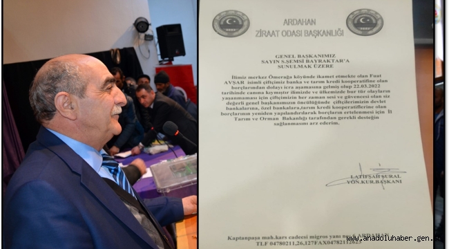 Sural, Çiftçiler için yapılandırma talebinde bulundu