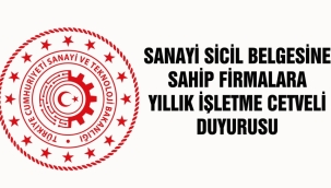 Ardahan Sanayi ve Teknoloji İl Müdürlüğünden Duyuru