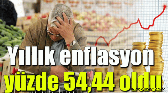 Enflasyon yüzde 54,44 oldu!