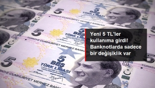 Yeni 5 TL'ler kullanıma girdi
