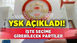 YSK seçime girebilecek partileri açıkladı!