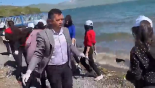 Çıldır gölü çevresinde temizlik yapıldı