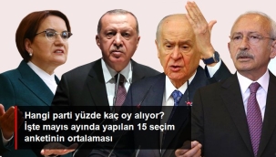 Hangi parti yüzde kaç oy alıyor?