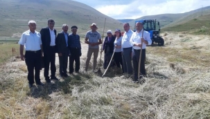 CHP'LİLER ÇİFTÇİLERLE BİRLİKTE TIRPAN ÇEKTİLER!