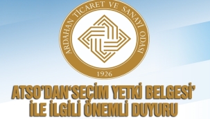 ATSO’DAN‘SEÇİM YETKİ BELGESİ’ İLE İLGİLİ ÖNEMLİ DUYURU