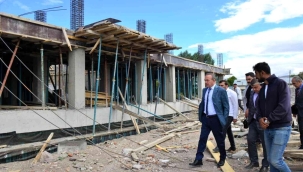 Vali Öner, Özel İdare Tekstil Atölyesi inşaatını denetledi