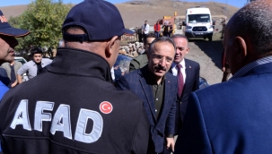 İçişleri Bakan Yardımcısı Çataklı, Ardahan'daki deprem bölgesinde incelemelerde bulundu