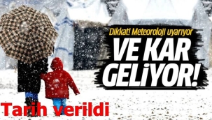 Eldivenlerinizi çıkarın kar geliyor!