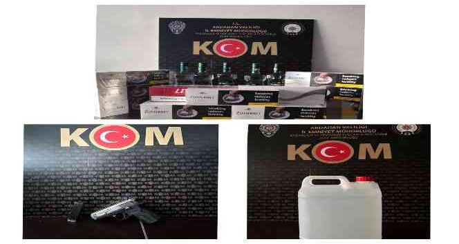 Kaçak sigara ve içki operasyonu