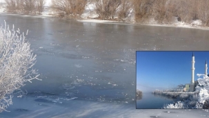 Kura Nehri yüzeyinin büyük bölümünde buzlanma oluştu