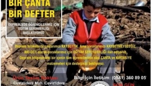 AKI-DER Bir Çanta Bir Defter Kampanyası