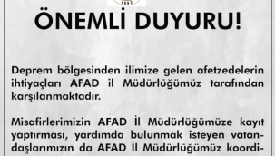 Ardahan Valiliğinden duyuru!