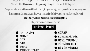 YARDIM KAMPANYASI BAŞLATILDI