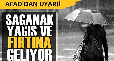 AFAD'DAN FIRTINA UYARISI!