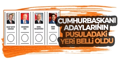 Cumhurbaşkanı adaylarının oy pusulasındaki yerleri belli oldu