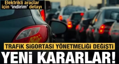 Trafik sigortası yönetmeliğinde değişiklik!