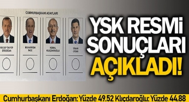 Birinci tur kesin sonuçları yayımlandı