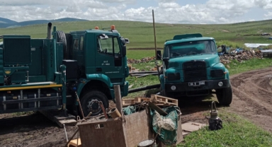Durançam mahallesi Yaylasında sondaj çalışmaları başladı