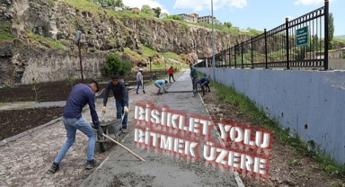 'Bisiklet yolu' yapım çalışmalarında sona gelindi