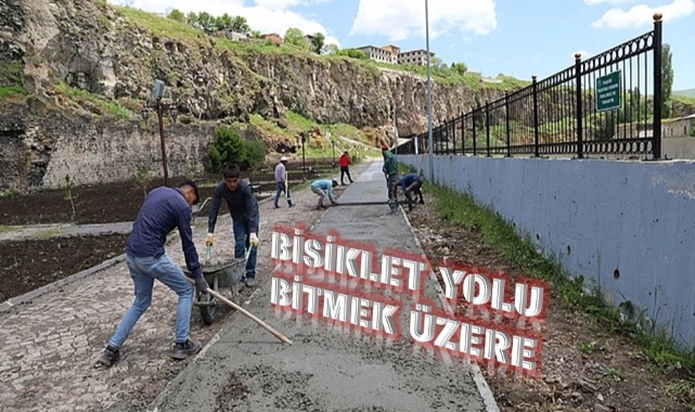 'Bisiklet yolu' yapım çalışmalarında sona gelindi