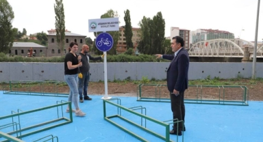 Bisiklet yolu tamamlandı