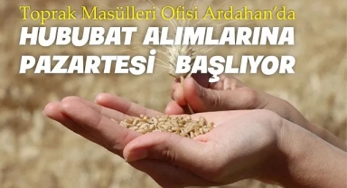 Hububat alımları Pazartesi günü başlayor