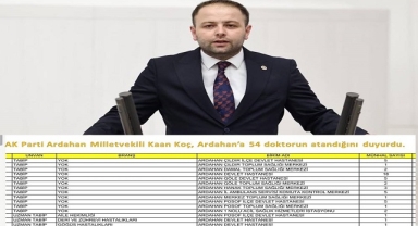 Ardahan'a 54 doktor atandı