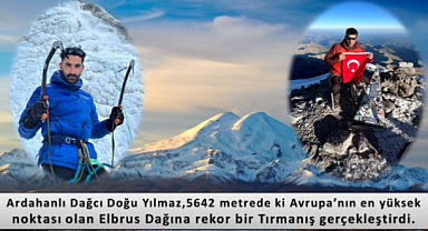 Ardahanlı Dağcı Avrupa'nın zirvesinde