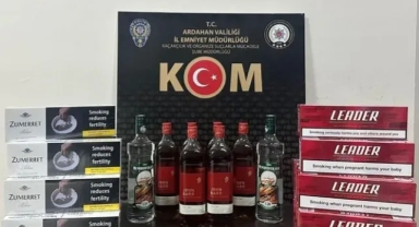 Gümrük kaçağı sigara ve alkol ele geçirildi