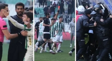 Bursaspor-Diyarbekirspor maçında kavga çıktı!