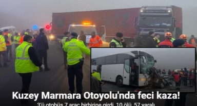Kuzey Marmara Otoyolu'nda feci kaza!