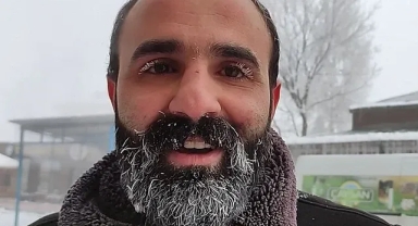 Soğuktan kirpik ve kaşları dondu!