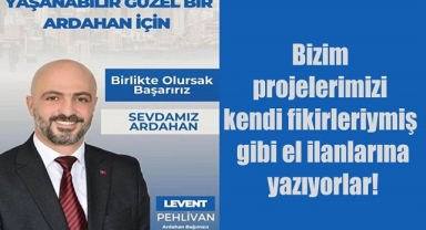 PEHLİVAN; “FİKİRLERİ OLMAYAN ADAYLAR MEMLEKETİMİZE YAKIŞMAZ!”