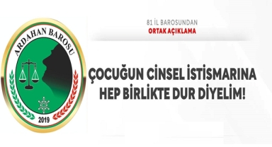 Ardahan Barosu çocuk istismarı vakaları için harekete geçti