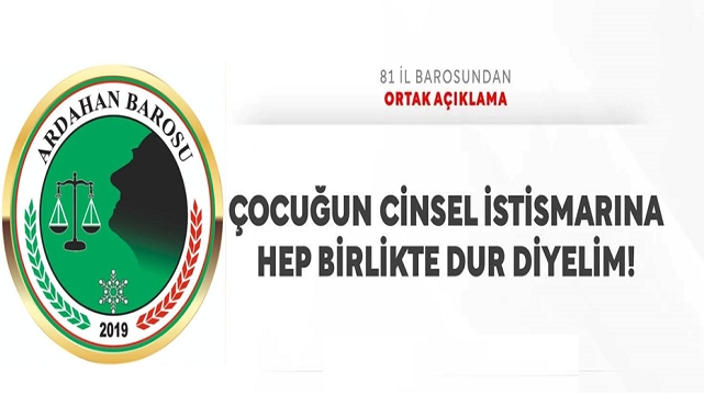 Ardahan Barosu çocuk istismarı vakaları için harekete geçti