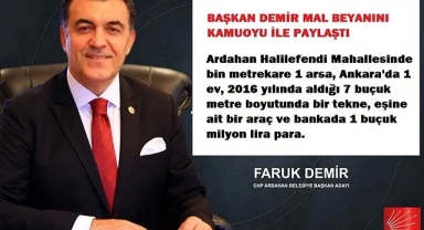 Başkan Demir, mal varlığını açıkladı