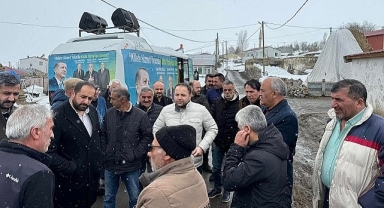 Vekil Koç'un çalışmalarına soğuk hava bile engel olamıyor!