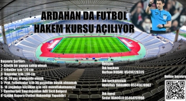 Ardahan'da Futbol Hakem Kursu Açılıyor