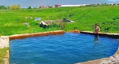 Çermik çocukların yüzme havuzu oldu
