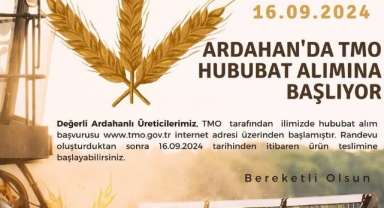 Ardahan’da TMO Hububat Alımına Başlıyor