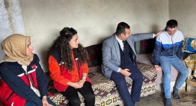 Sosyal Hizmetler Müdürü Çetinkaya'dan İşitme Engelli Gence Ziyaret