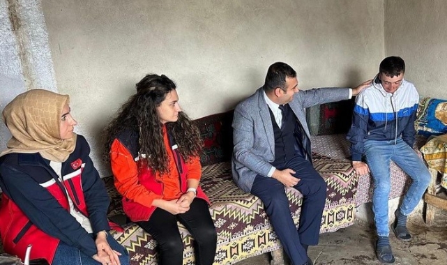 Sosyal Hizmetler Müdürü Çetinkaya'dan İşitme Engelli Gence Ziyaret