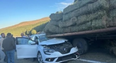 Tepeler Köyü Yakınlarında Korkutan Trafik Kazası